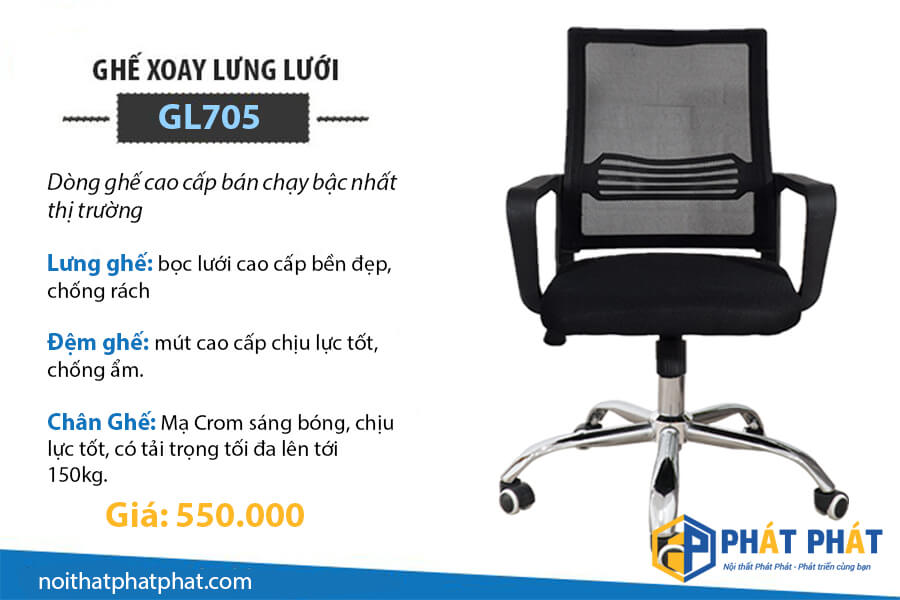 Ghế xoay 360 độ chất lượng với giá chỉ 550.000 đồng tại Phát Phát - 3